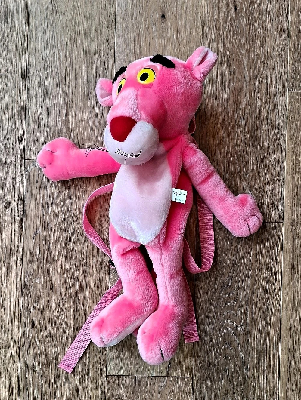 Vintage Pink Panther Plush Backpack
